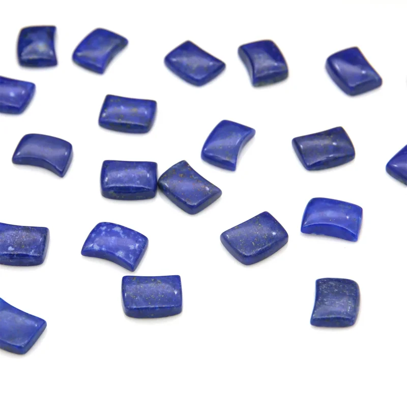 Lapis Lazuli Cabochon Arch Knife Shape Flat Back 6x8mm Natural Mineral Semiprecious Stone For Jewelry Making Earrings Ring