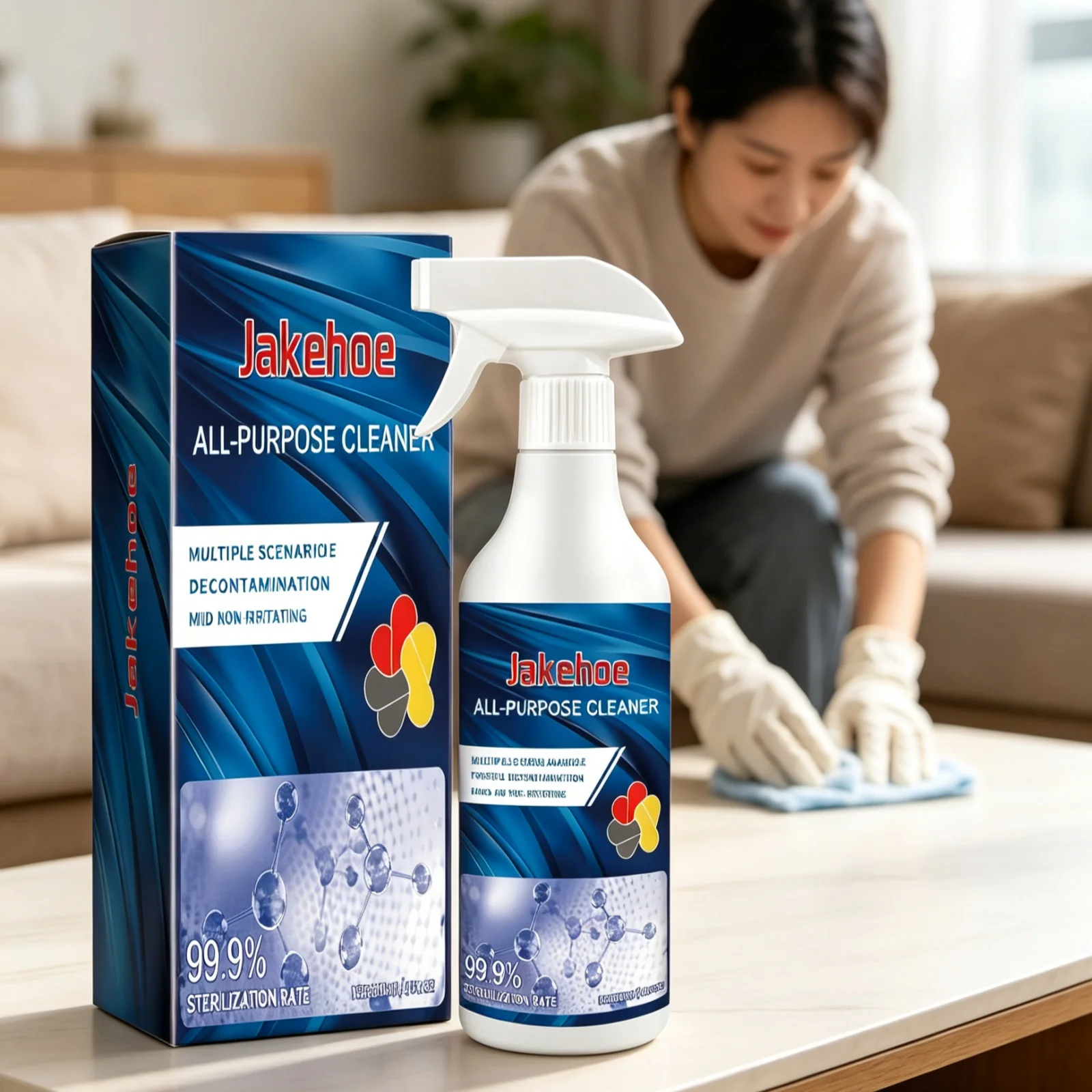 Jakehoe Multi Surface Cleaner Powerful Decontamination Efficient Cleaning Residue Free Non Irritating Household Cleaner Spray