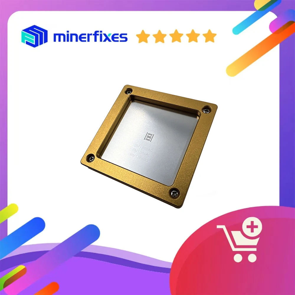 

Antminer BM1366AL BM1366AG BM1366BS chip tin tool tin stencil Helps with Antminer S19XP, S19XPHydro, S19KPro hashboard ASIC chip
