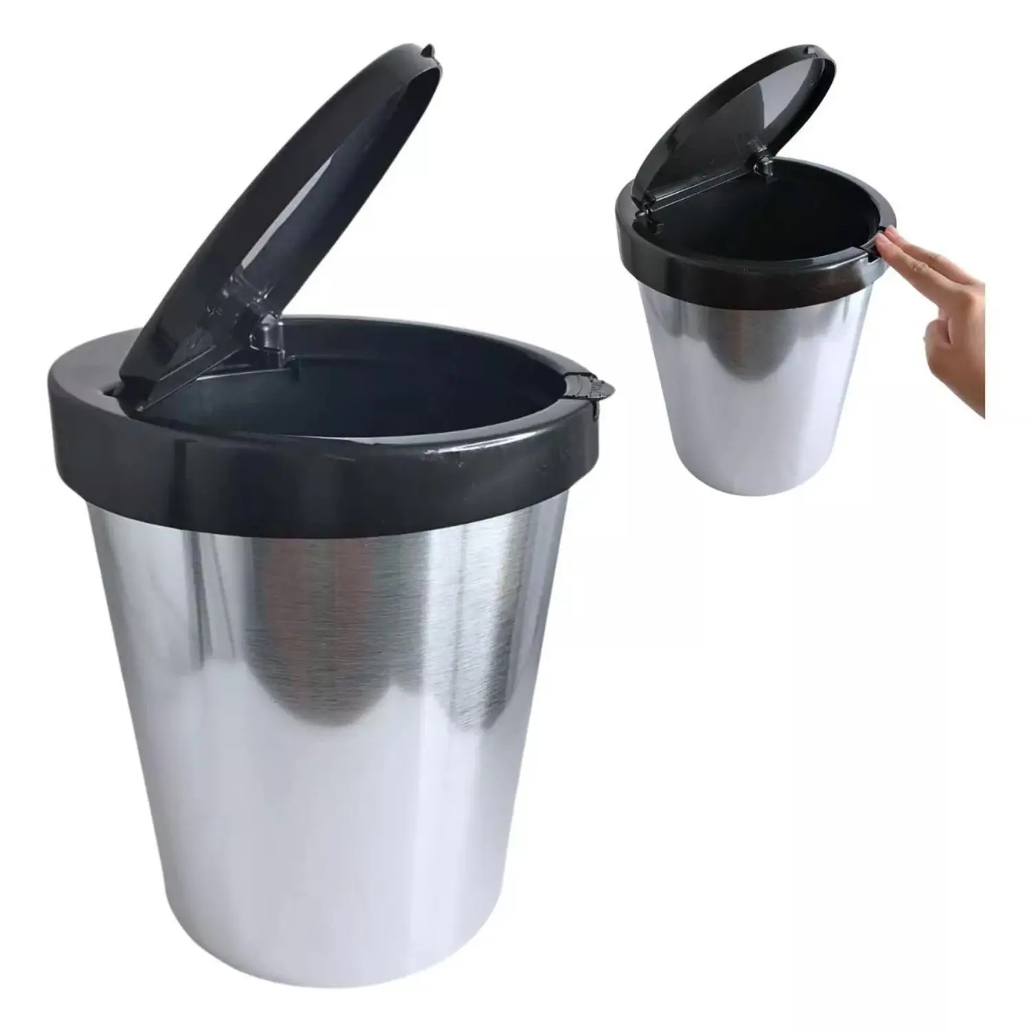 Kitchen Trash Bin With Lid Bathroom Trash Bin Office Waste Bin Plastic Trash Bin 10 Liter