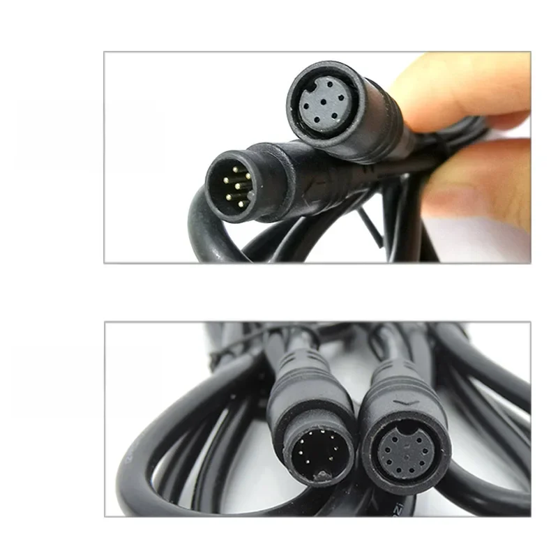 AliExpress M8 6Pin 8Pin E-bike Line Electric Bicycle Waterproof Connector 1M Speed Sensor male to female Extension Cable 28awg 0.7A