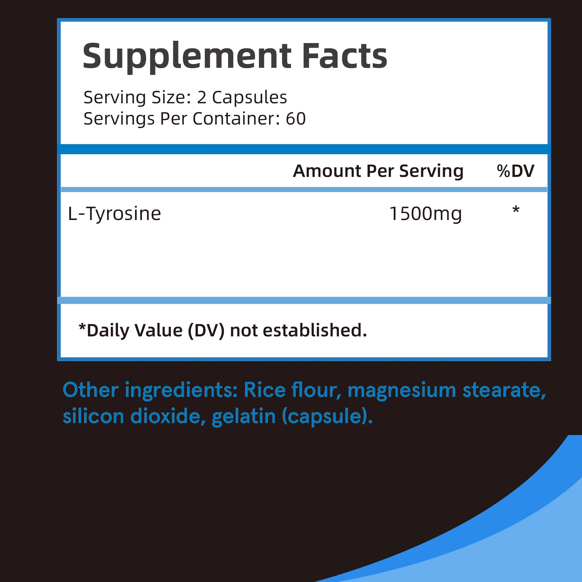 L-Tyrosine يدعم إنتاج الطاقة الطبيعية والتغذية الرياضية ويدعم الذاكرة والتركيز ، كبسولات