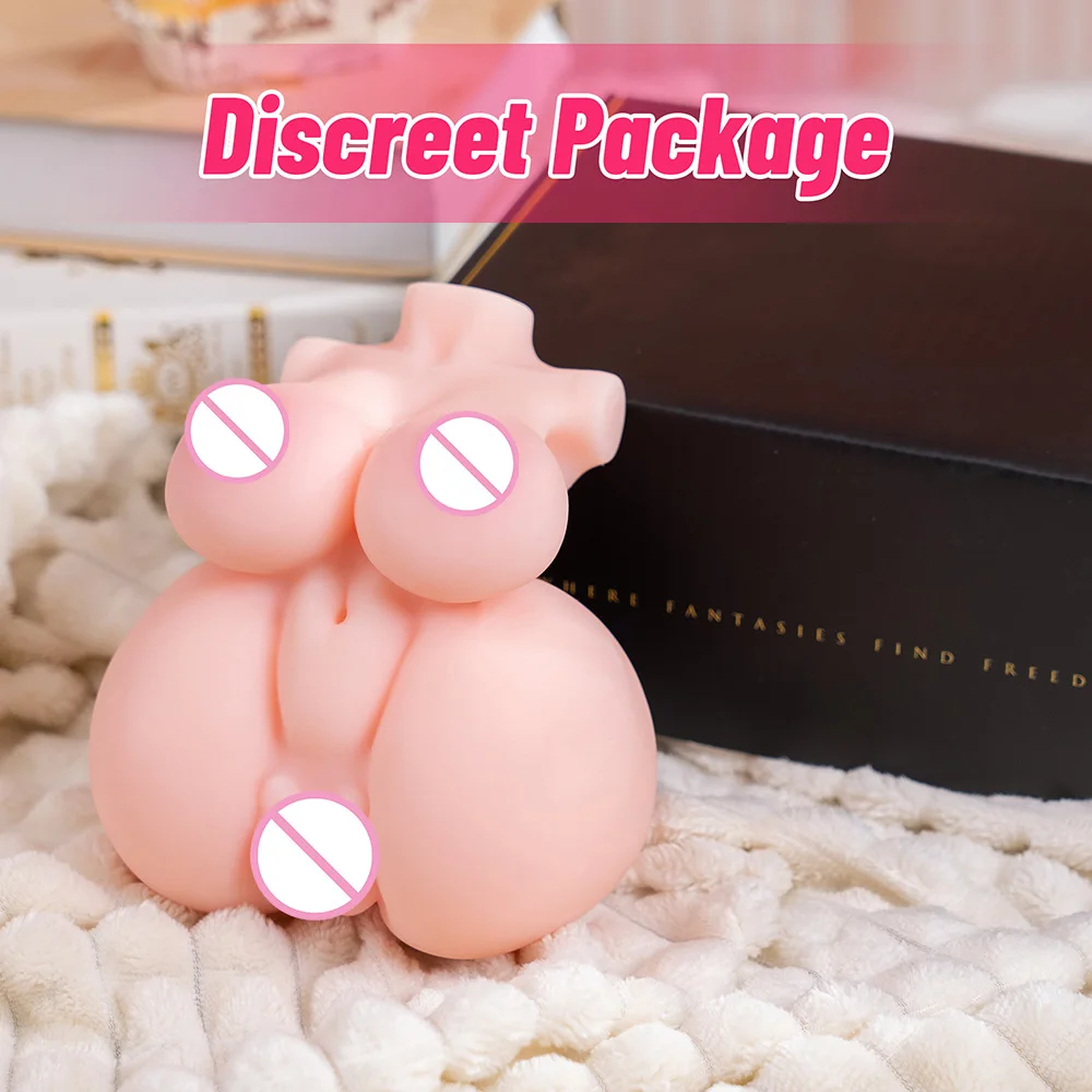 MRL Mini Peito Pequeno Boneca Sexual Arrondada Peitos Grandes Vagina Rechonchuda Ânus Apertado Dual Channel Masculino Adulto Masturbação Brinquedo