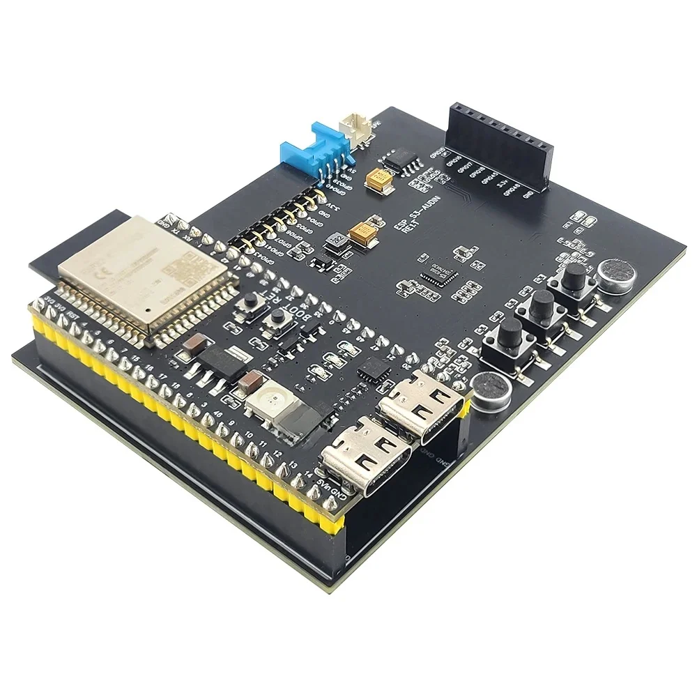 Carte de développement ESP32 S3 N16R8, KIT de Module WiFi avec haut-parleur Double micro pour Interaction vocale AI, extension de maison intelligente IOT à monter soi-même