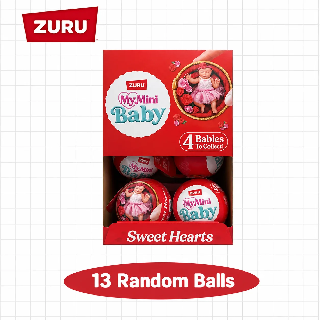 ZURU Mini Baby Surprise Ball 3rd Generation Fingertip Sweetheart Baby Pretend Play Toy Realistic Baby Doll Surprise Egg Toy - view 6