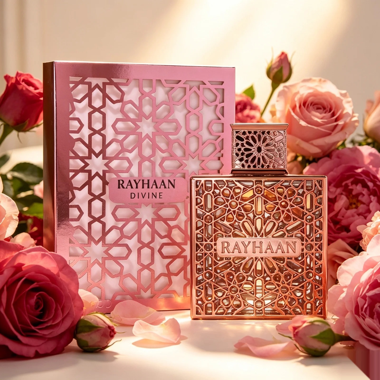 Rayhaan Divine EDP 100ml, Parfum Unisexe Premium avec Arôme Floral Fruité Sucré, Fragrance Sophistiquée Longue Durée pour Usage Quotidien