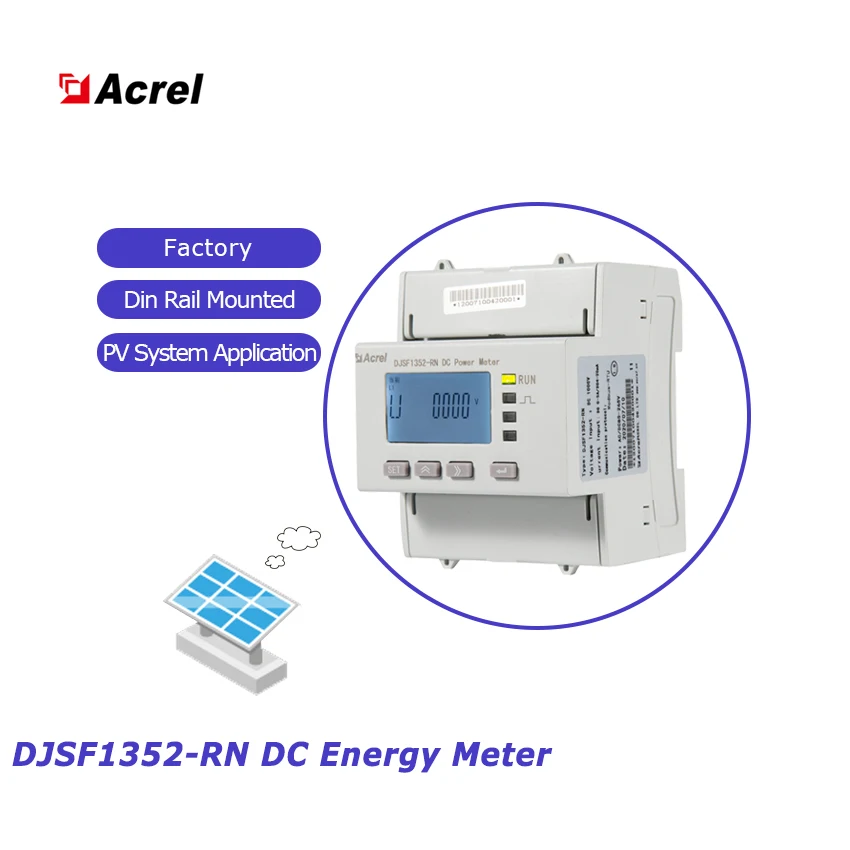 Acrel DJSF1352-RN/DK DC Energy Meter with Mobbus-RTU for PV or EV Charging Pile