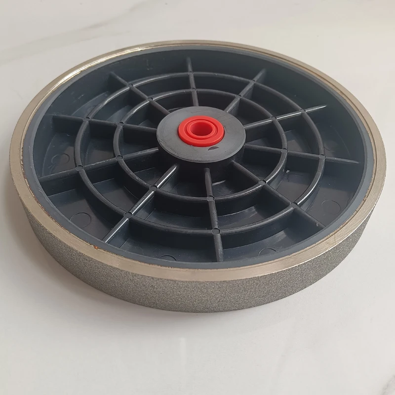 Roda Poles 8 Inci 200mm Lubang 25.4mm Berlapis Elektroplating Bentuk Datar untuk Pengamplasan Perhiasan