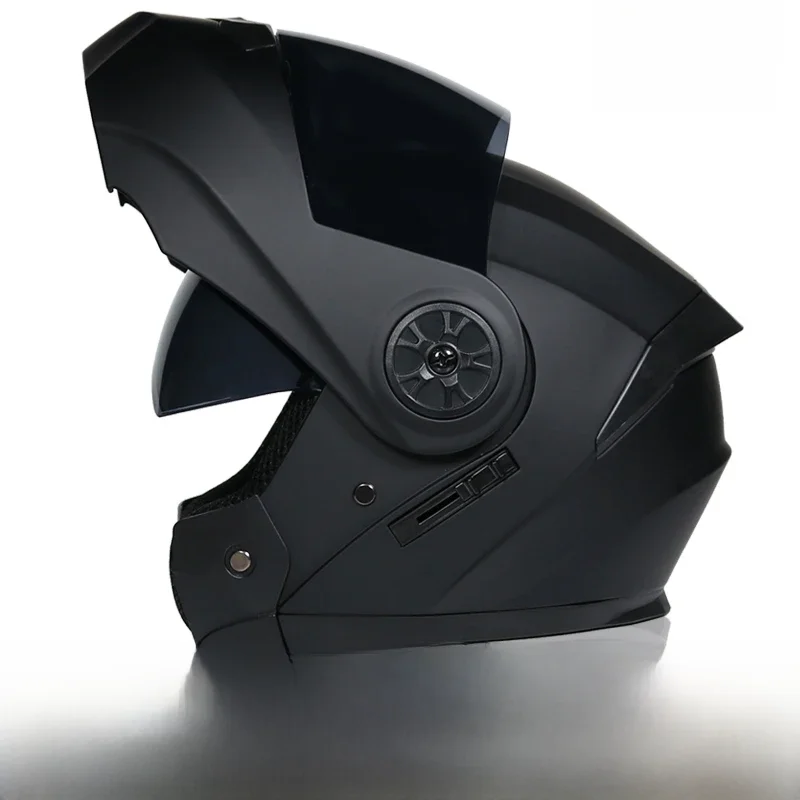 Najnowszy kask motocyklowy modułowy z odchylaną szybą, z homologacją DOT, kask wyścigowy Voyage z podwójną szybą i wewnętrzną szybką przeciwsłoneczną Orz-161 — zdjęcie 2