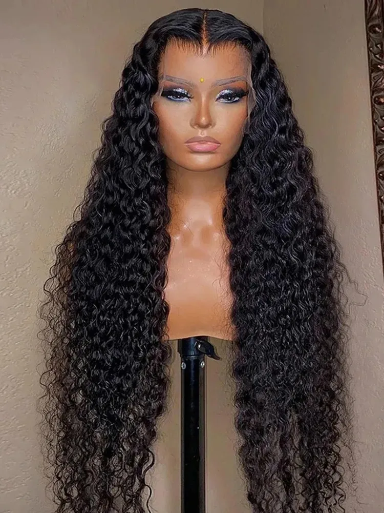 Deep Wave Front Wig 40 Inch 220% 13x7 HD Lace Front Human Hair Wig 13x5 Loose Deep Wave Curly Wigs 5x5 Closure Wig For Women