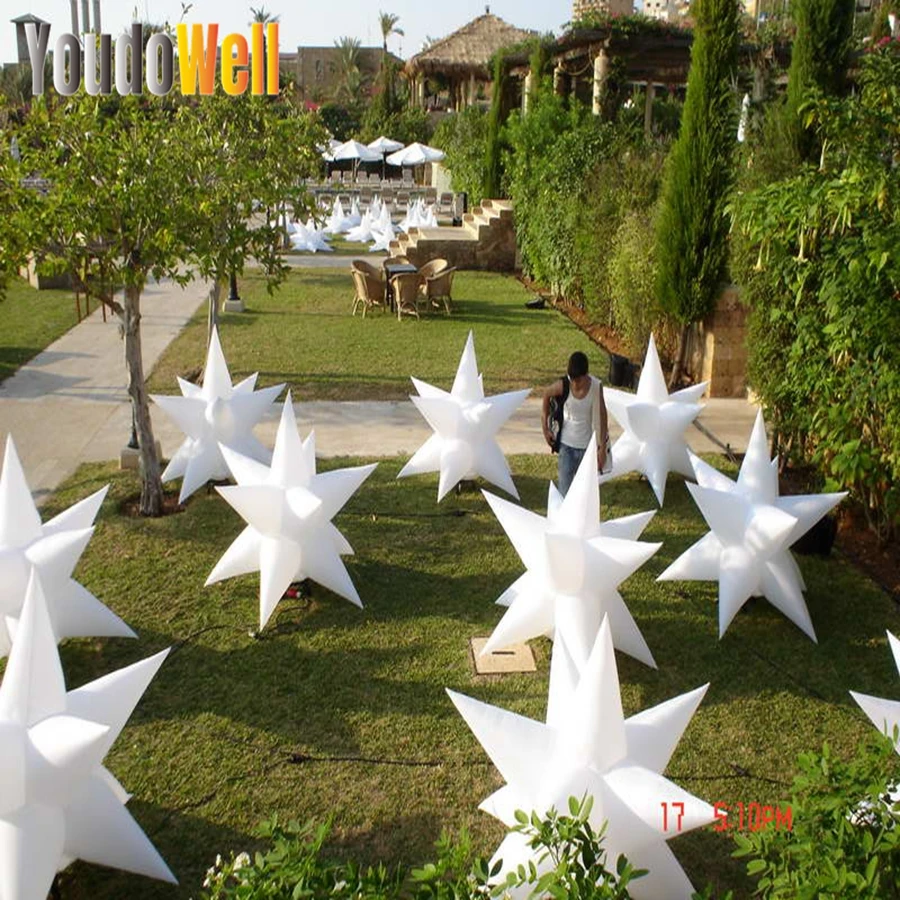 Large Inflatable Painted Big Star Multi-Cornered Customization Suitable For Party Lawn Party Event Decoration