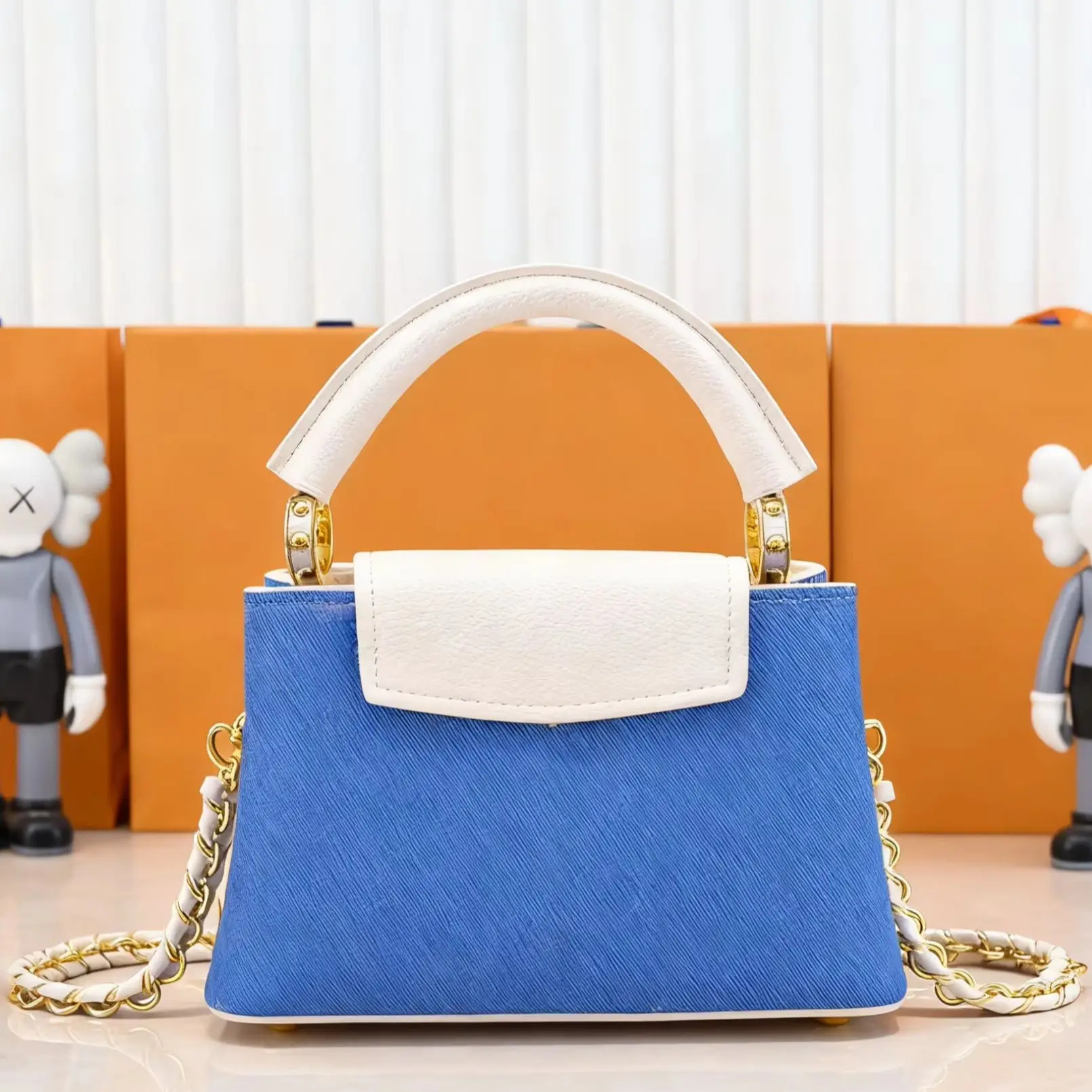 

2025 Mini Handbag Denim Embroidered for Daily Matching Cute 21cm*14cm*8cm