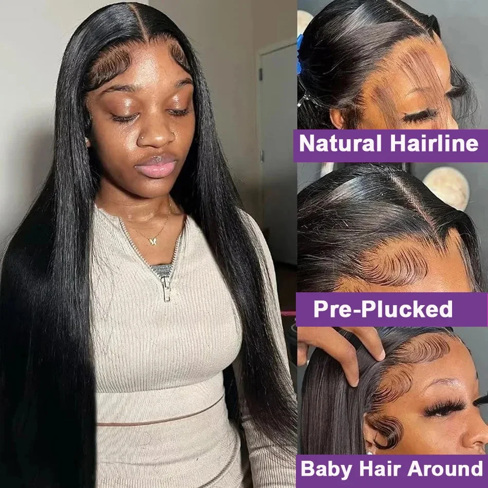 230 Density Bone Straight Transparent 13x6 Lace Frontal Wig Brazilian Human Hair 13x4 Lace Front Human Hair Wigs For Black Women