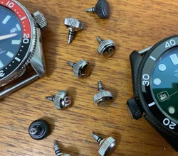 CT243 – Replacement Watch Crown For SkX007  No Crown Guard  @3 Case -( 4 Options )