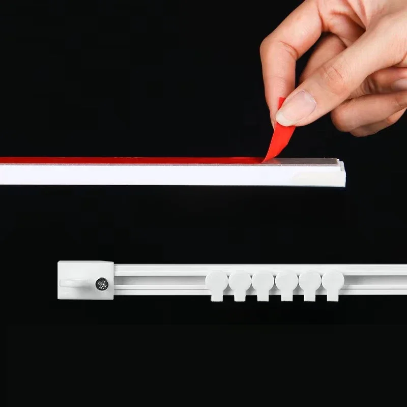 Selbst klebende Vorhangs chiene nicht perforierte Decken-oder Wand installation Silent Track Dusch