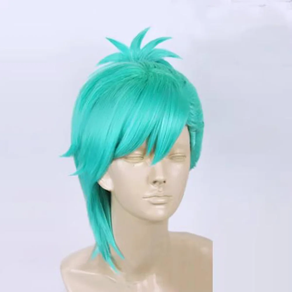 Uta no Prince-sama Cosplay perruque Mikaze Ai bleu clair fibre résistante à la chaleur Anime cheveux accessoire de déguisement