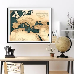 Ancient Rome Map Art Prints Roman Empire Poster Dark Fantasy Style Roman Empire Map Canvas Painting Office Wall Pictures Decor