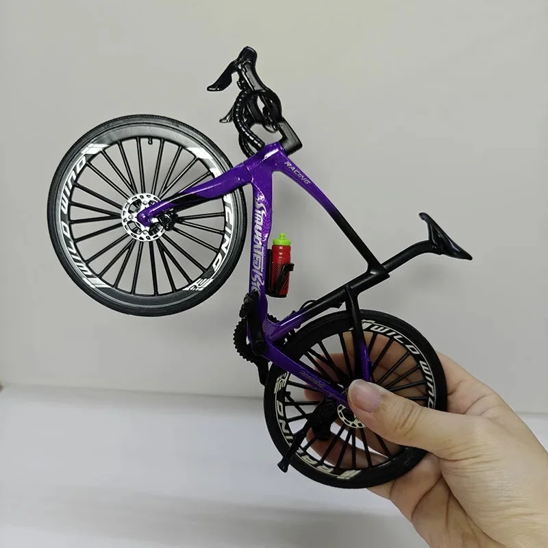 AliExpress TYRC New 1:6 Model Mini Alloy Bicycle With Water Bottle Diecast Metal Toy Bikes Mountain Finger Bicycle Simulation Collection Toys
