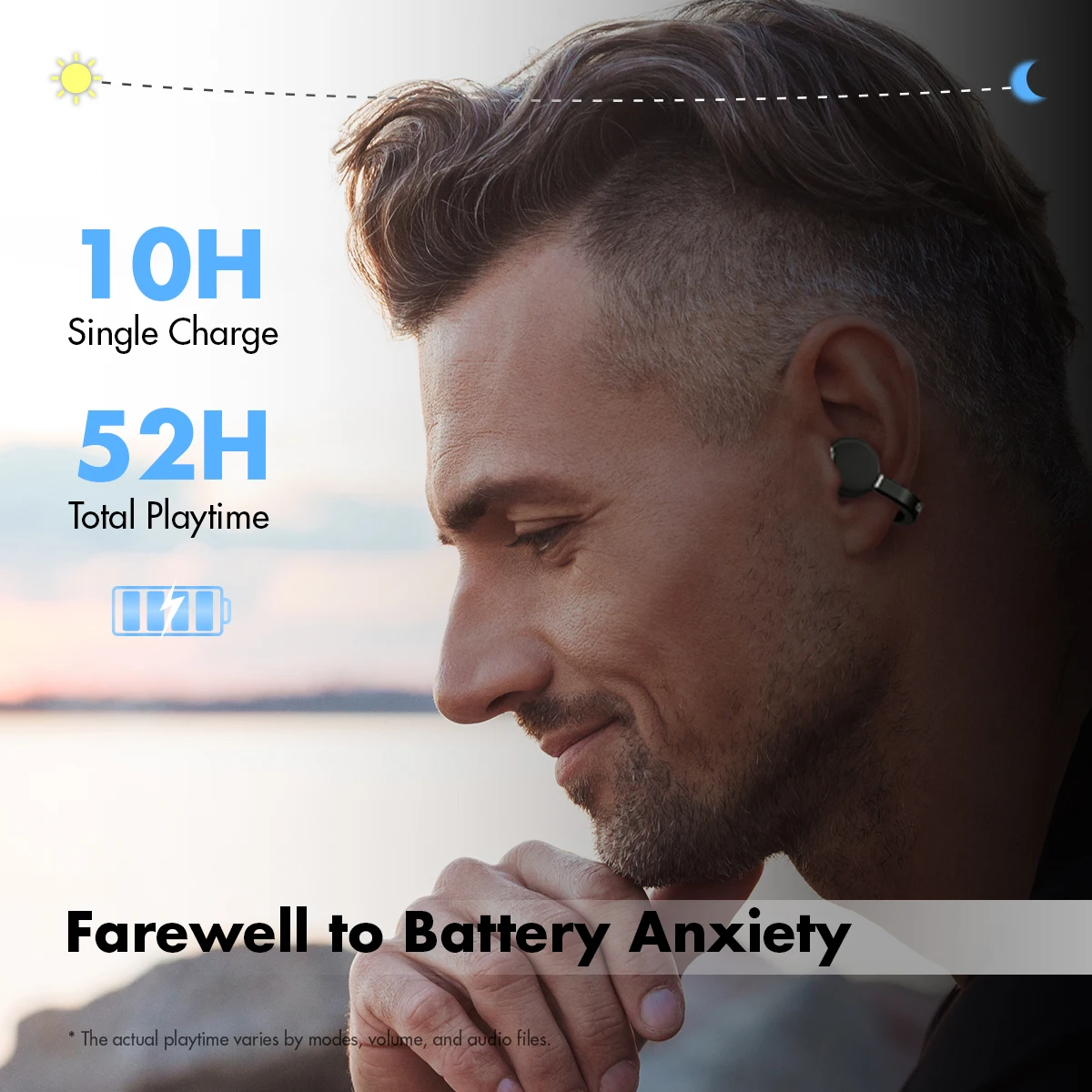 ROSESELSA OpenFree OWS Open-Ear Bluetooth V5.4 HiFi DSP Auricolari Wireless AI Riduzione intelligente del rumore Auricolari con clip auricolare