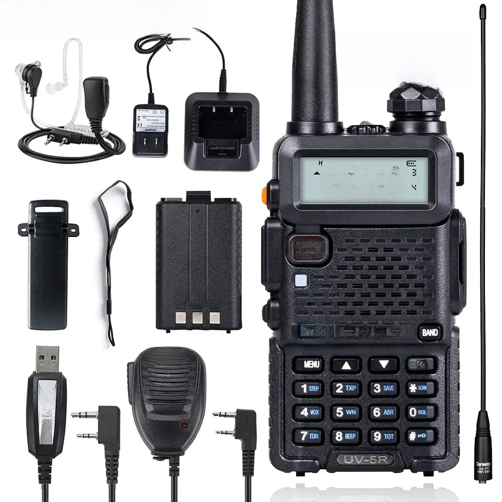 BaoFeng UV-5R Walkie Talkie 5W/8W Tweeweg Radio Commutator VHF/UHF 136-174MHz & 400-520MHz Station Ontvanger Ham Draadloze Set - afbeelding 2