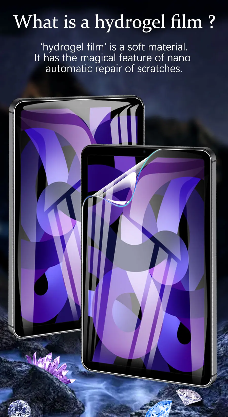 2 Stück Hydro gel folie für iPad Pro 11 12,9 Luft 4 5 13 10,2 Displays chutz folie für iPad Mini 6 2 3 9,7 9 Genration nicht Glas – Detail 4