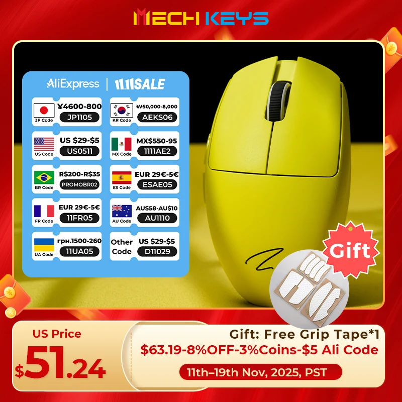 

Zaopin Z1 PRO 3 Mode 4K PAW3395 2024 Gaming Wireless Mouse Bluetooth 2.4G 26000 DPI 650IPS Mice Suitable For Small Medium Hands