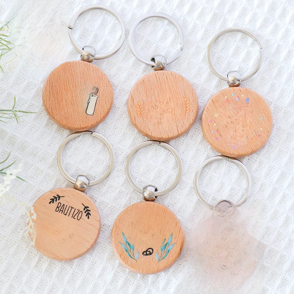 Custom Wood Chaveiros, gravação, presentes de comunhão personalizados, detalhes originais, memórias