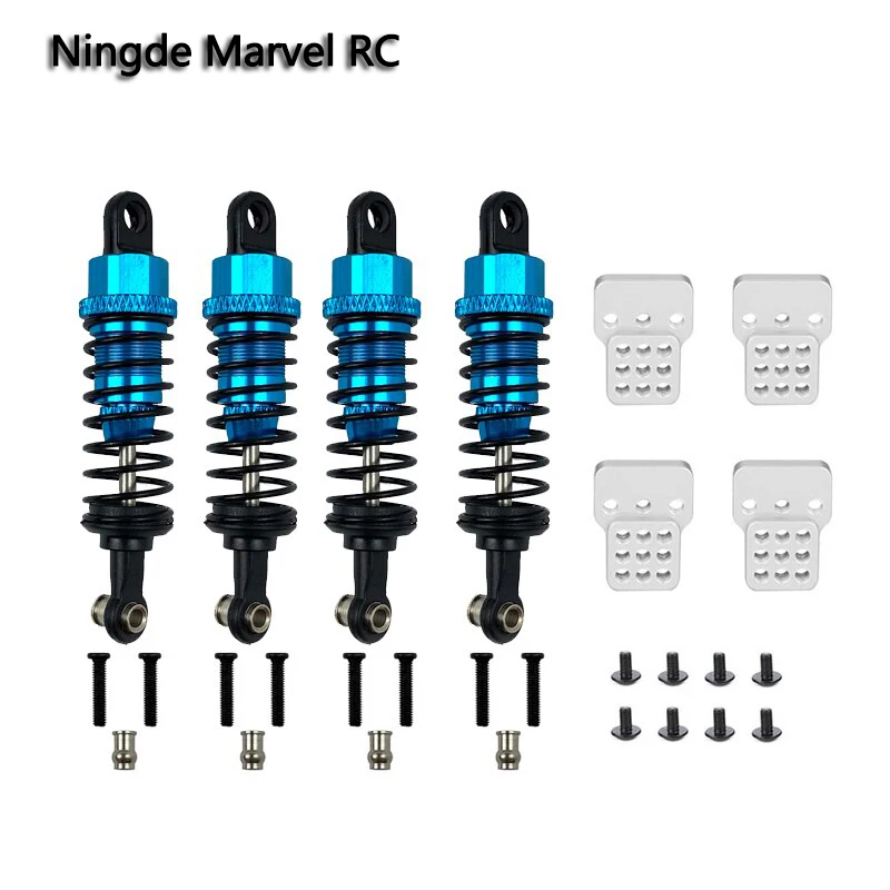 1 Set RC Car Metal Shock Absorber Oil Filled Type With Shock Tower For WPL C14 C24 MN D90 D91 MN99 99 Adjustable Upgrade Parts