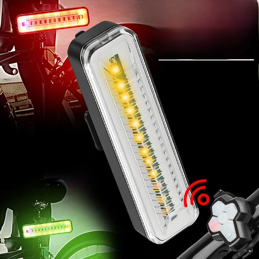 AliExpress Heinast Bicycle Light Remote Control Rechargeable Scooter Bike Turn Signal Warning Lamp Bike Wireless Safety Warning Tail Light