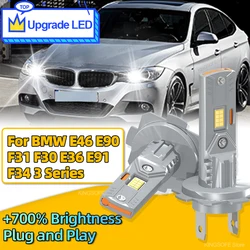 2x H7 LED Headlight Bulb 30000LM Car Light Upgrade 6000K Lamp For BMW E46 E90 F31 F30 E36 E91 F34 3 Series Plug and Play