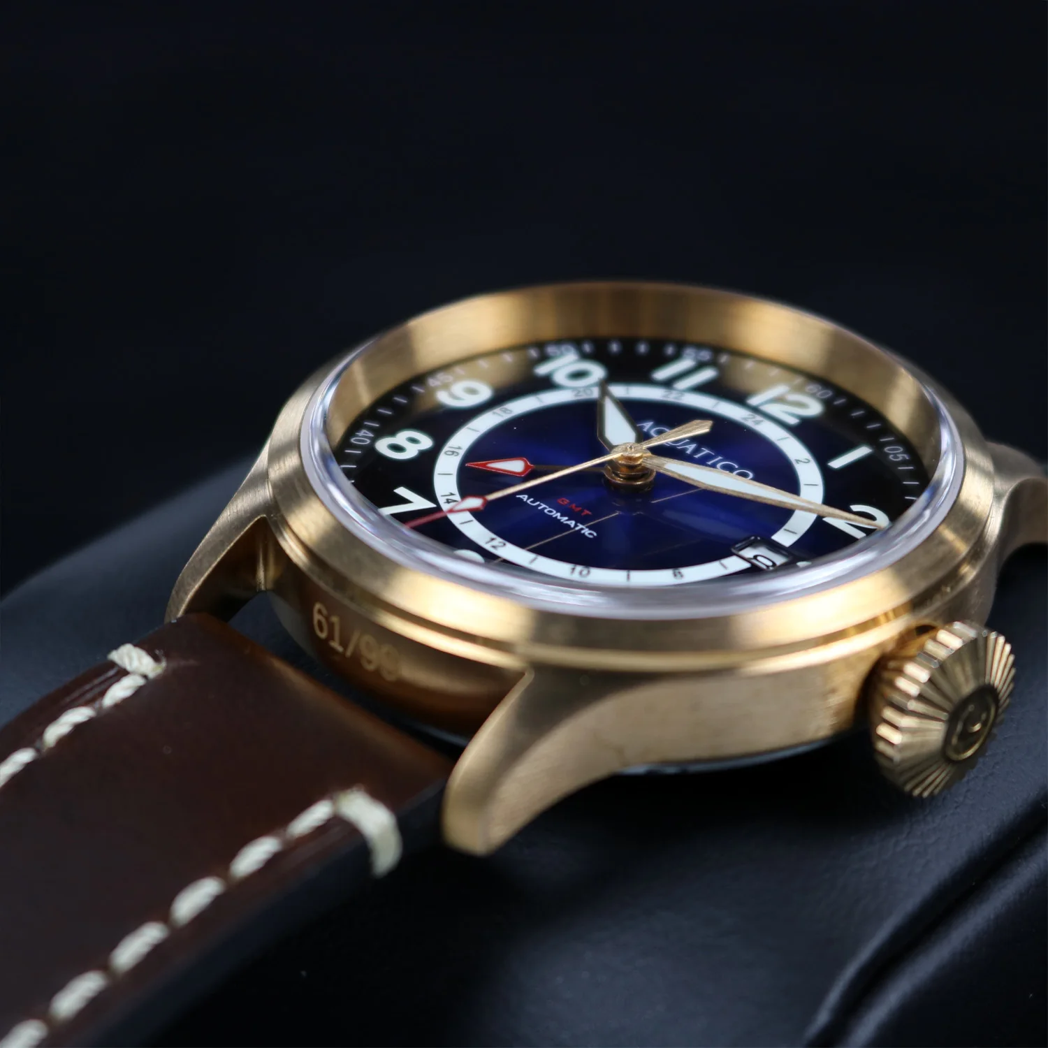 Bronze Horizon Hawk GMT Gradient Blue Enamel Dial