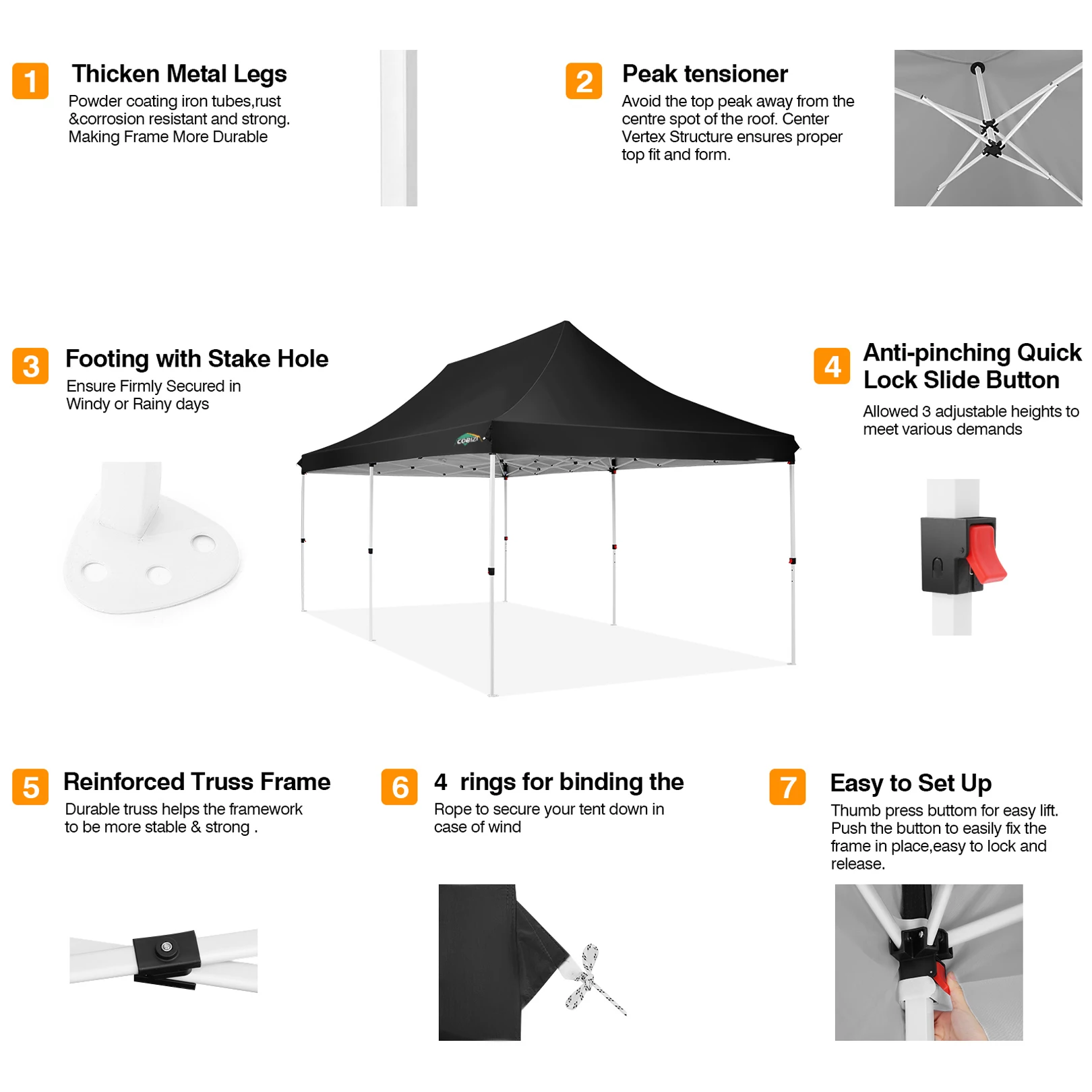 Tenda de Festa Pop-up 10x20FT, - Gazebo Pop Up avaliação e preço