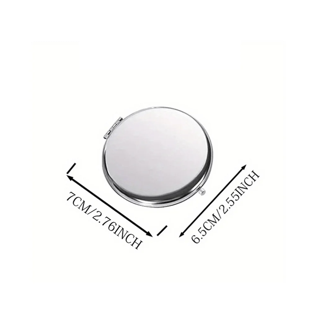 Birth Flower Compact Mirror Custom Name Engraved Floral Line Art Pocket Makeup Mirror Bridesmaid Birthday Gift For Women.