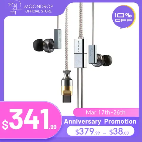 MOONDROP CONCERTO 인이어 헤드폰, xMEMS 평면 USB-C, Hi-Fi IEM 13mm 초선형 평면 드라이버, USB 액티브 드라이버 USB-C Best5