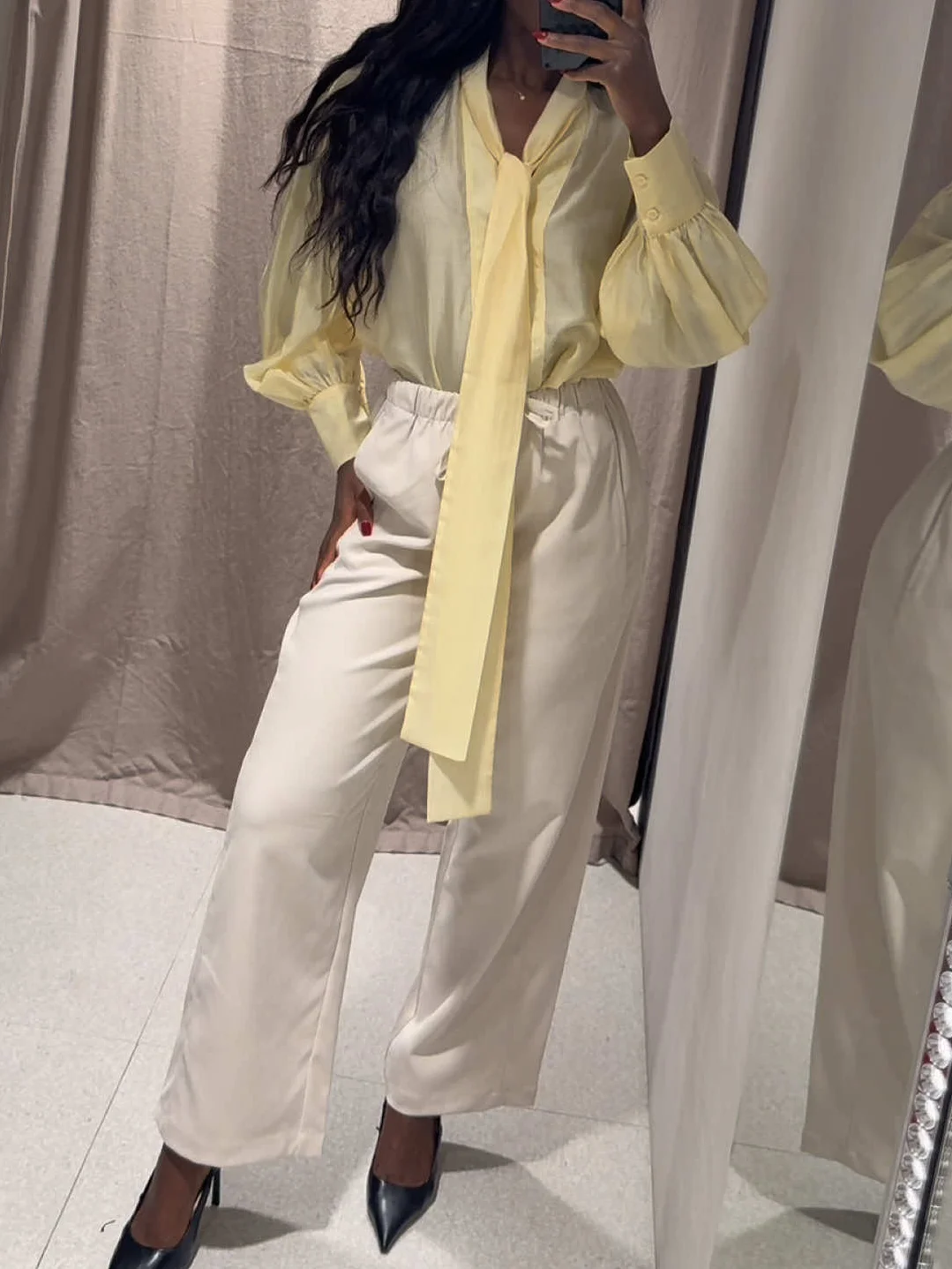 Camisa Feminina de Manga Longa - Yellow Men'S Fashion avaliação e preço