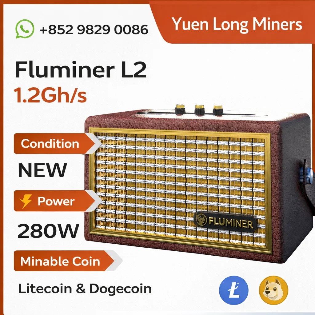 

special offer _ buy 5 get 3 free _ Fluminer L2 1.2Gh/s Litecoin & Dogecoin Miner, 280W Power Consumption, 110-240V Home Mining