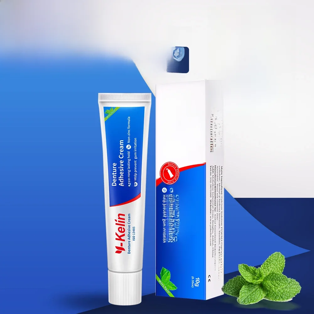 Y-Kelin – crème adhésive pour prothèse dentaire, paquet de 1/3/12, formule originale, sans Zinc, tenue Extra forte pour le haut inférieur ou les partiels toute la journée