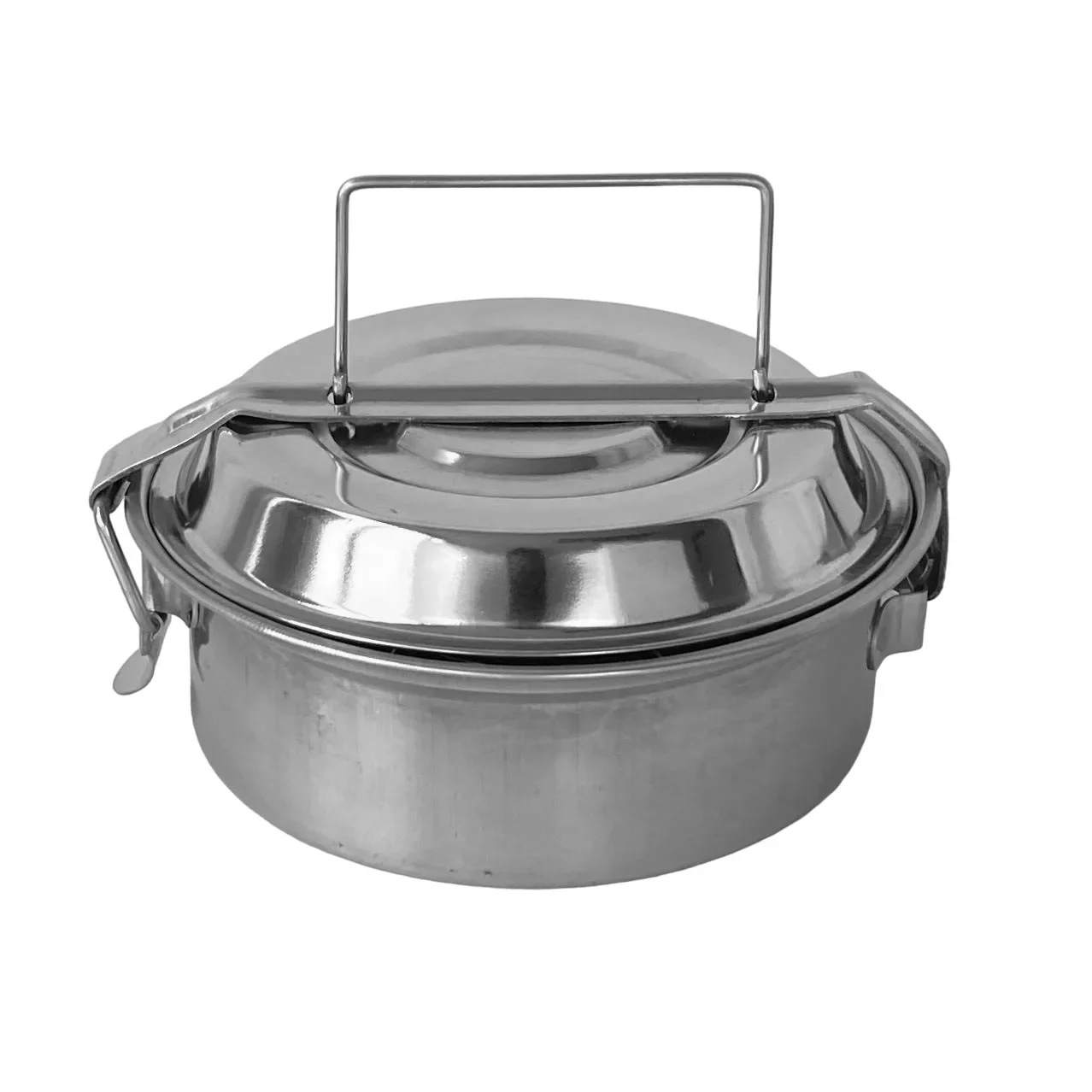 Fiambrera Para Pesca Viaje, 2 Platos Acero Inoxível, Camping