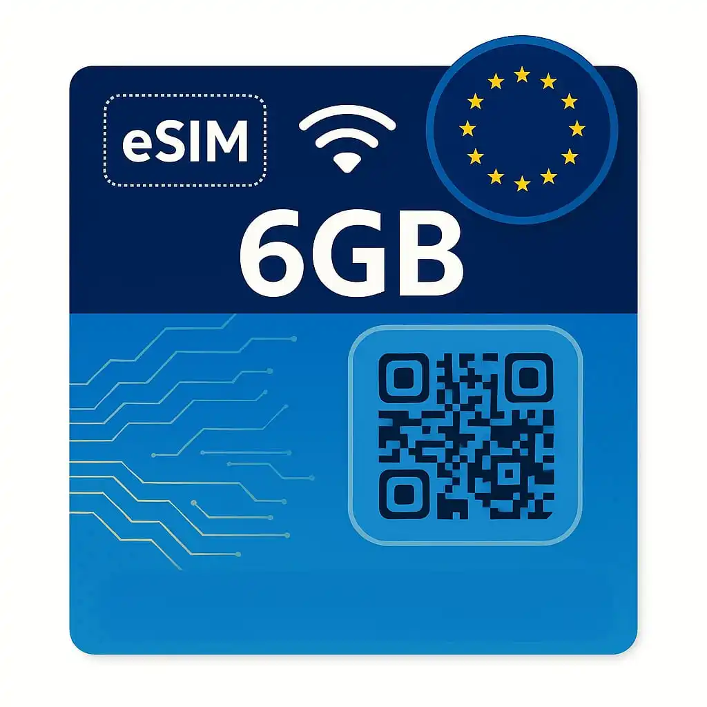 esim-europe、6gbデータ＋通話-30日間利用可能