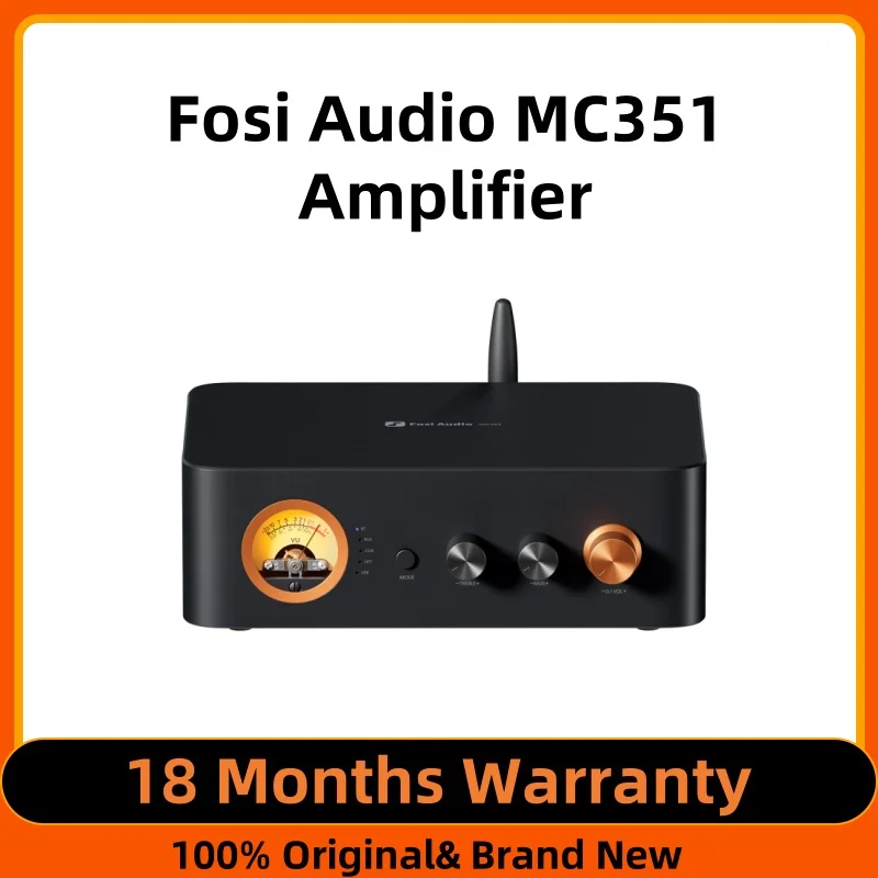 Fosi Audio MC351 amplificatore integrato Stereo Bluetooth a 2.1 canali con DAC, Mini amplificatore di potenza Audio TPA3255 per altoparlante passivo