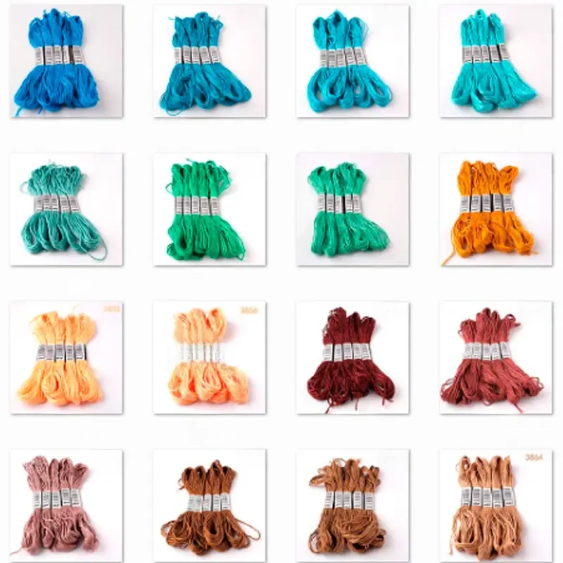 3859-10 pièces fils de point de croix/fil à broder au point de croix/filets personnalisés couleurs toutes les couleurs 447 stock NO6-3859-5200