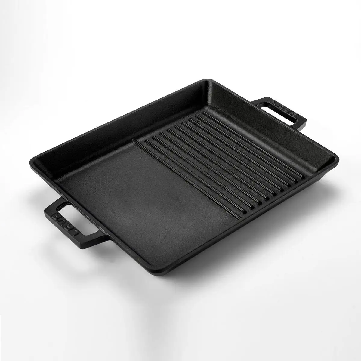 Lava Cast Iron Hybrid Grill & Fry Pan with Dual Handles 26x32 cm (10.2