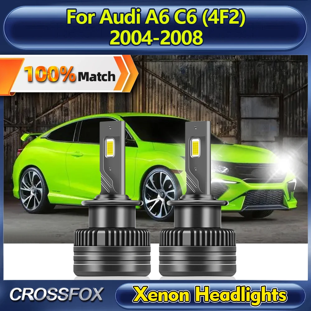 

120W HID Xenon Headlights Bulbs 25000LM Car Headlamps 6000K 12V Plug And Play For Audi A6 C6 (4F2) 2004 2005 2006 2007 2008