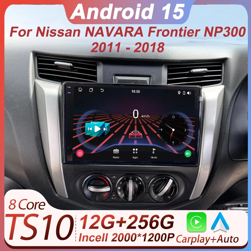 

Car Radio Stereo Head Unit Android Autoradio For Nissan NAVARA Frontier NP300 2011 - 2018 GPS Navigation Carplay 8 Core RDS BT
