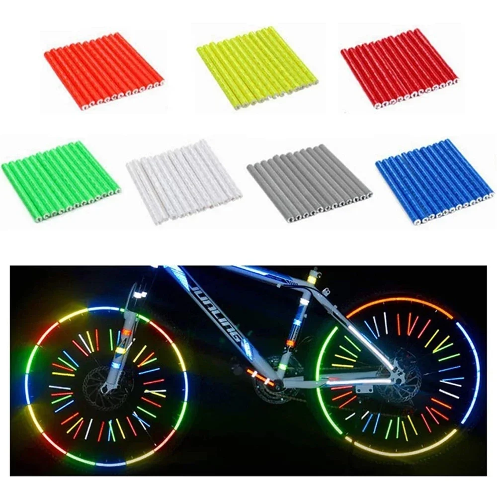 AliExpress 12Pcs Wheel Rim Spoke Clip Tube Bicycle Lights Outdoor Night Safety Warning Reflective Reflector