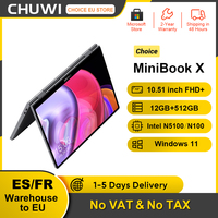 CHUWI MiniBook X Laptop 2-in-1 Yoga Mode Intel N100 N5100 10.51 Inch 12GB RAM 512GB SSD Windows 11 Notebook 360° Flipable WiFi 6