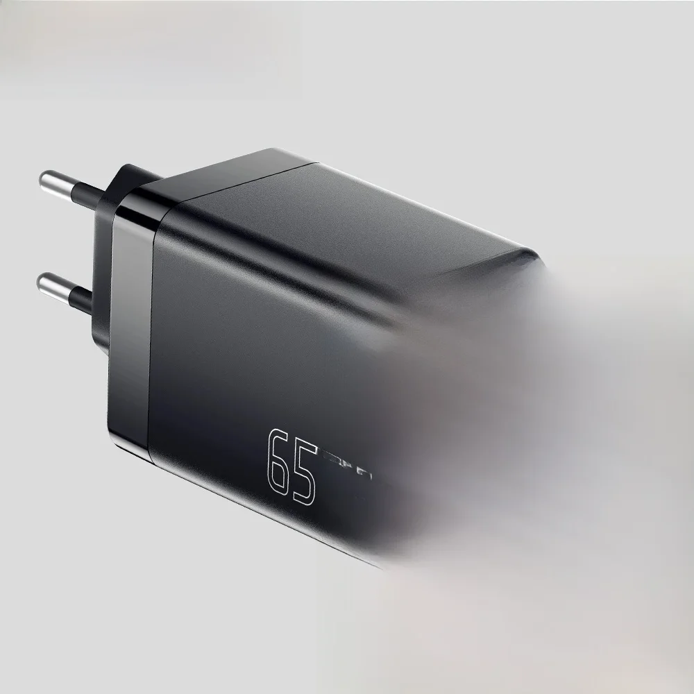 Ładowarka Essager 65W GaN z wysuwanym kablem, szybkie ładowanie PD do laptopów Macbook iPhone 17 16 15 Xiaomi, ładowarka do telefonów z portem Type-C — zdjęcie produktu 7