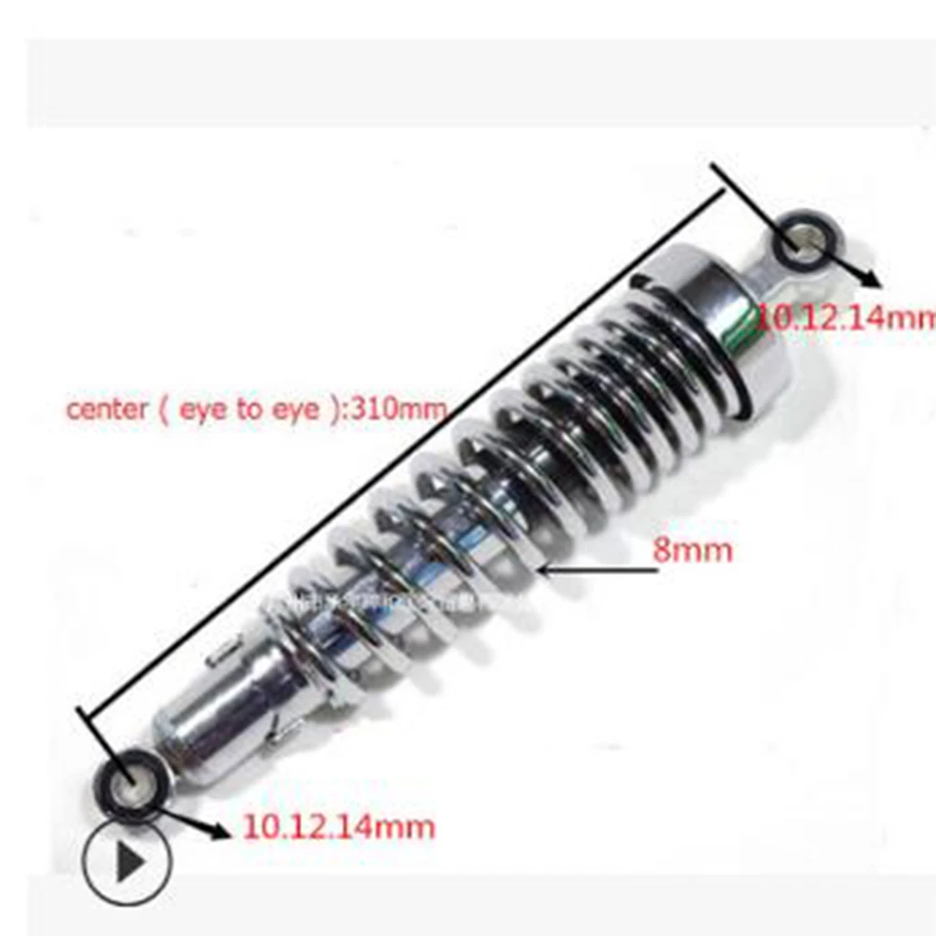 Amortecedor traseiro para motocicleta, 2 peças, 310/315mm, suspensão, para yamaha virago vstar xv 250 400 535 750/kawasaki vn500 vn800