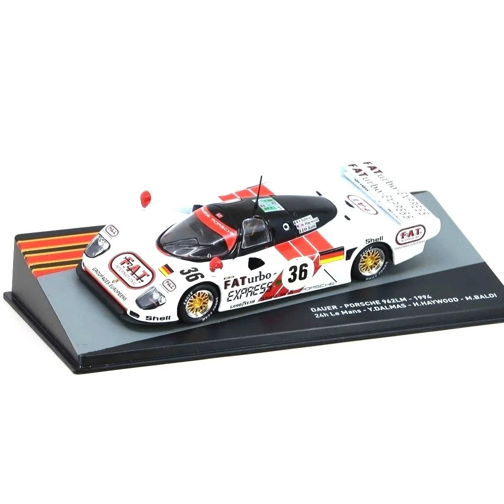 Centauria, Automóvil Deportivo de Lujo Alemán para Carreras de Velocidad en Circuito 1994, Yannick Dalmas - Hurley Haywood - Mauro Baldi, Escala 1:43, Coleccionable Diecast, Urna Acrílica y Peana Expositora Identificativa sin Fascículo.