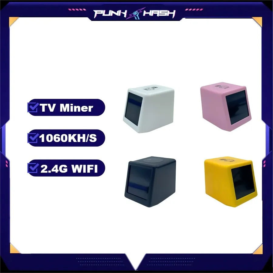 

NM TV Miner Official Smart TV 1060KH/s 1W Nerdminer V2 ESP32 BTC SOLO Lottery Miner Home Office Clock Gift